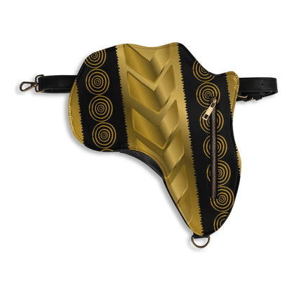 PU Leather Africa Map geometric gold and black Bag - DiwaKi