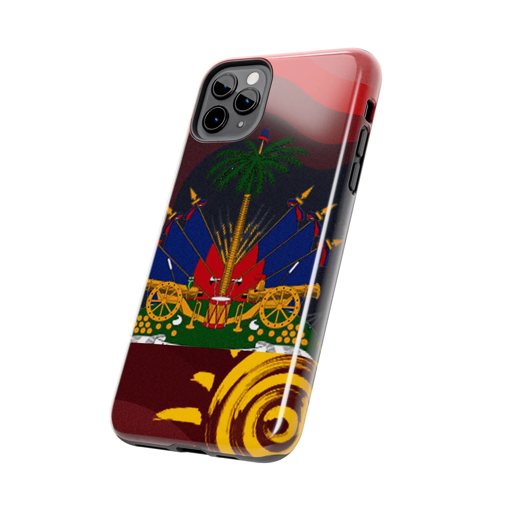 Haiti Coat of Arms Tough Phone Case — Patriotic Haitian Flag Protective Cover - DiwaKi
