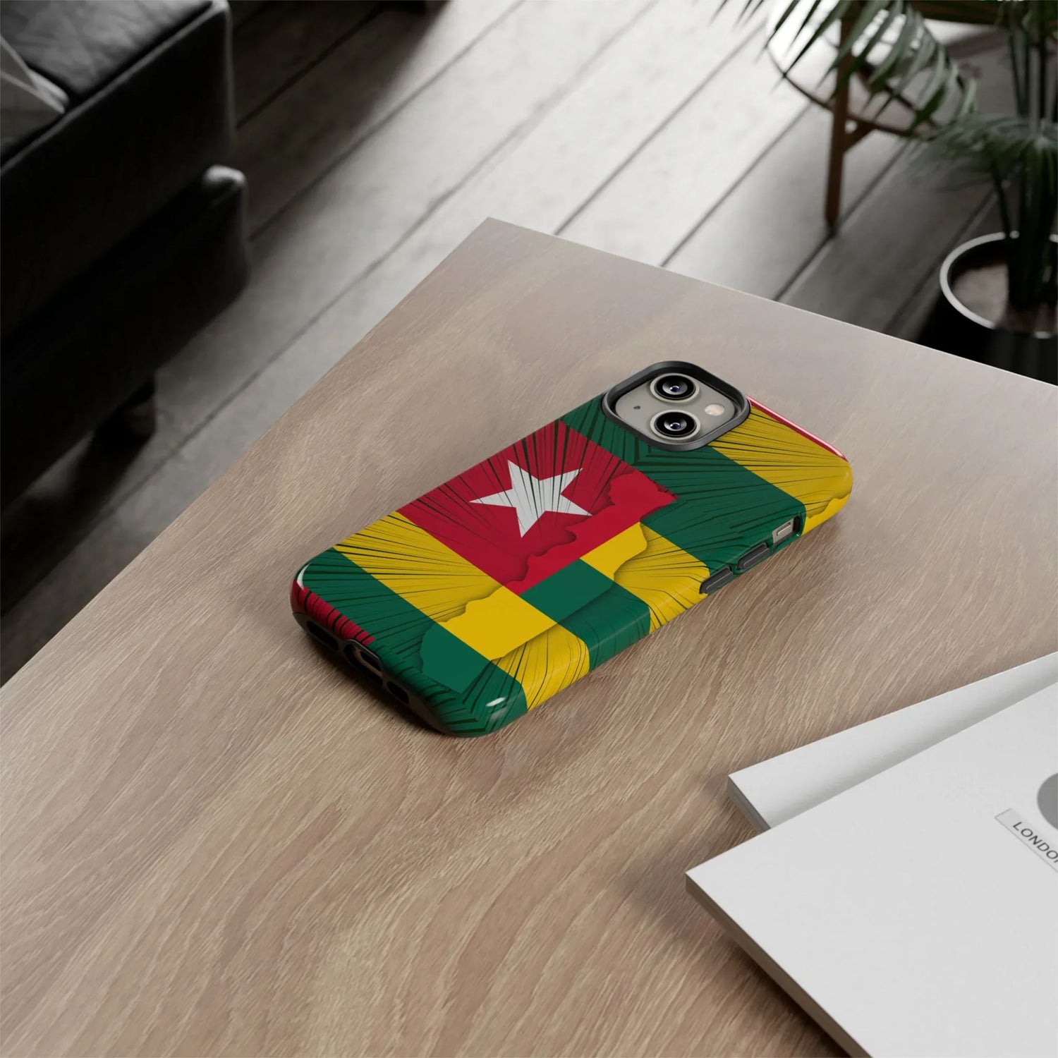 Togo Flag Tough Phone Case – Protective Stripe Design - DiwaKi