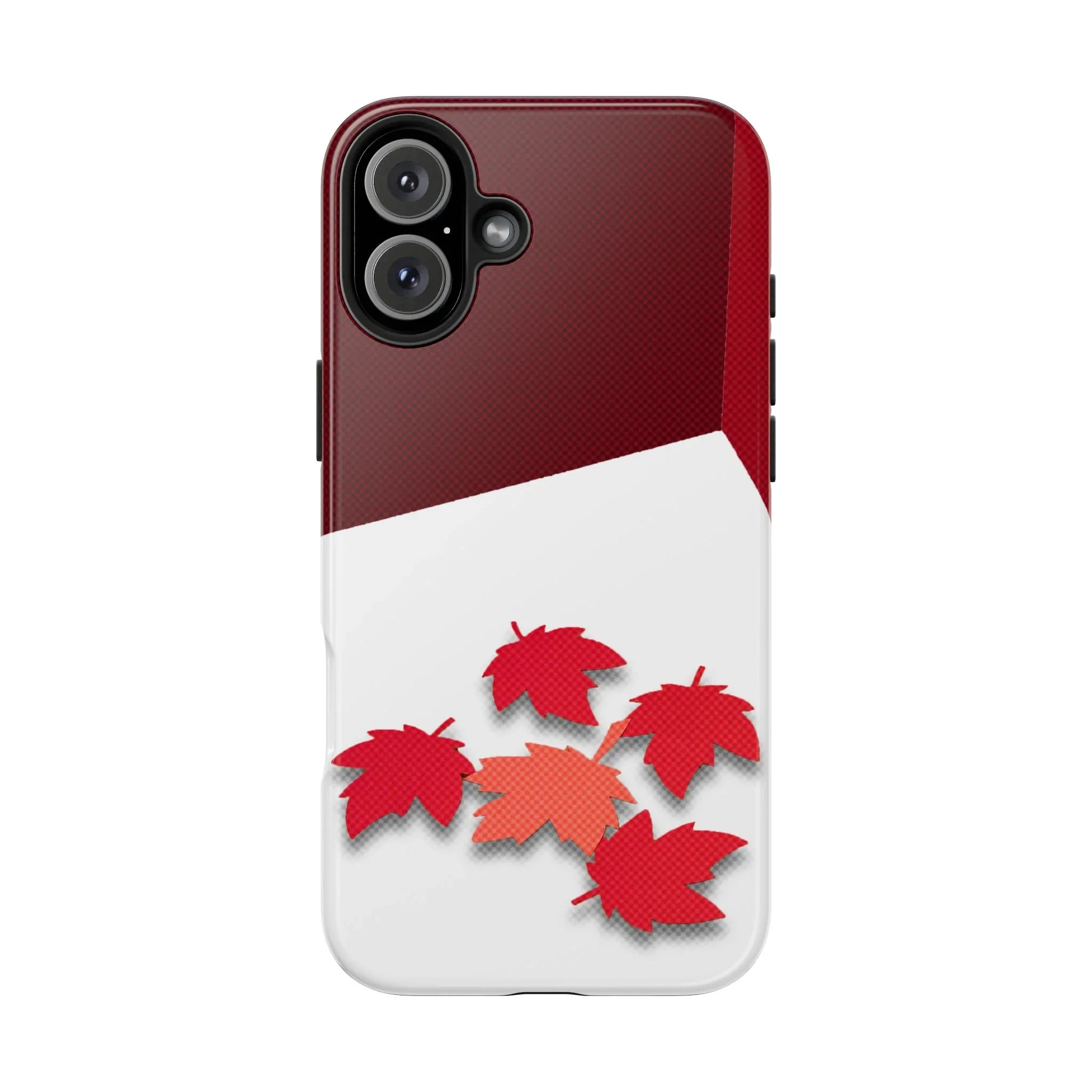 Canada Autumn Maple Tough Phone Case — Red &amp; White Protective Fall Design - DiwaKi