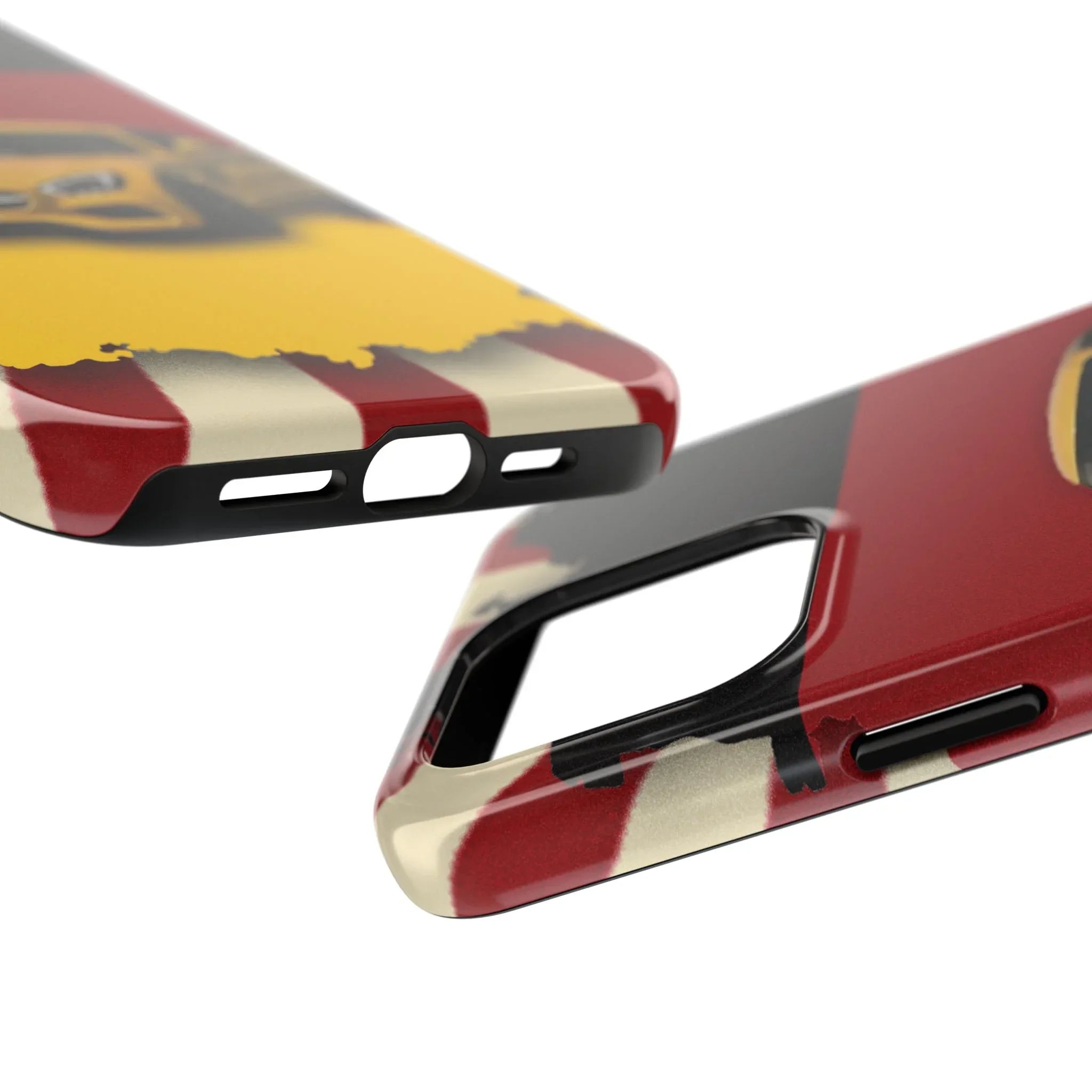 Mercedes Sports Car Tough Phone Case — Yellow GT on Red &amp; Black Background - DiwaKi