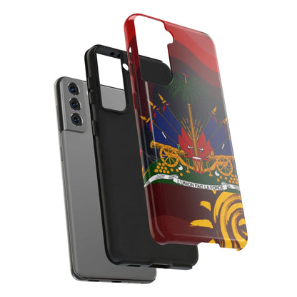 Haiti Coat of Arms Tough Phone Case — Patriotic Haitian Flag Protective Cover - DiwaKi