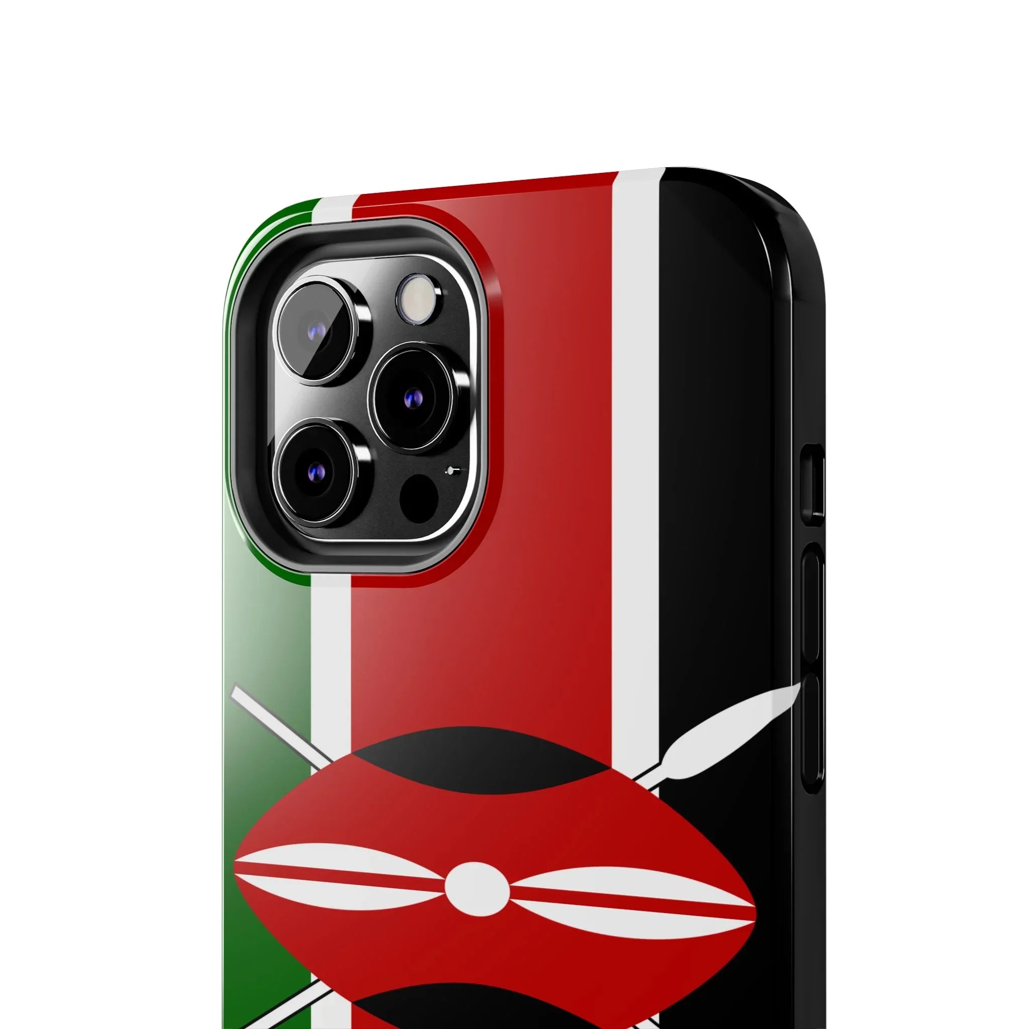Kenya Flag Tough Phone Case — Protective Tribal Shield Design - DiwaKi