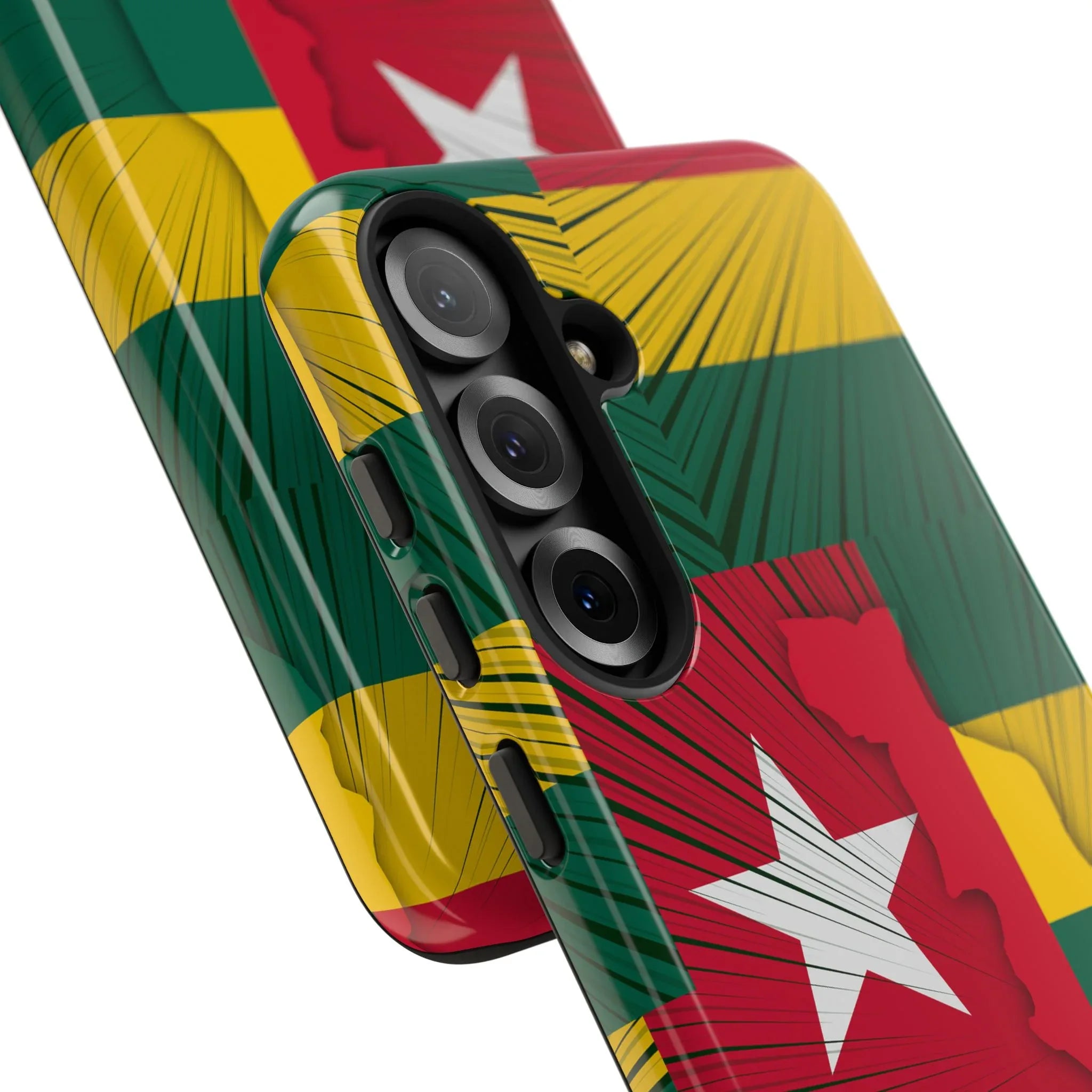 Togo Flag Tough Phone Case – Protective Stripe Design - DiwaKi