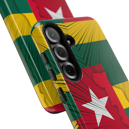 Togo Flag Tough Phone Case – Protective Stripe Design - DiwaKi