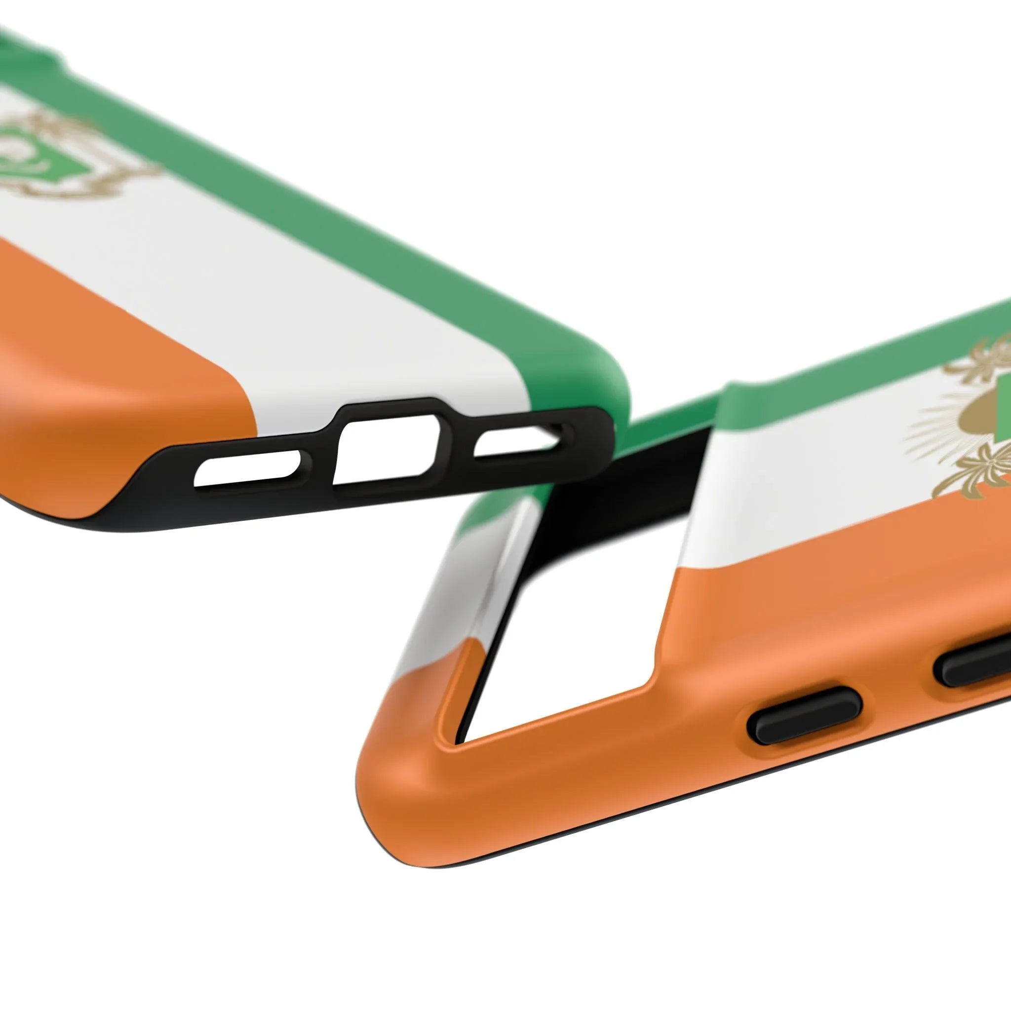 Ivory Coast Flag Tough Phone Case — Orange White Green Shield Crest - DiwaKi
