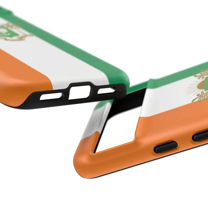 Ivory Coast Flag Tough Phone Case — Orange White Green Shield Crest - DiwaKi