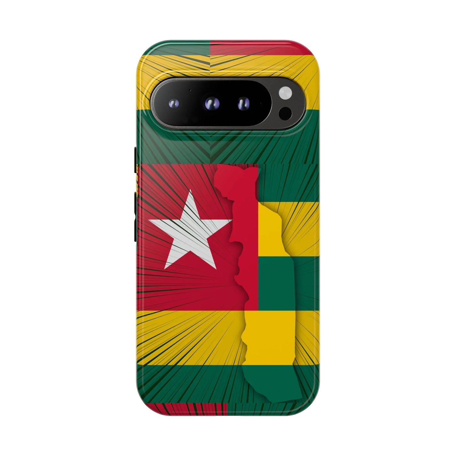 Togo Flag Tough Phone Case – Protective Stripe Design - DiwaKi
