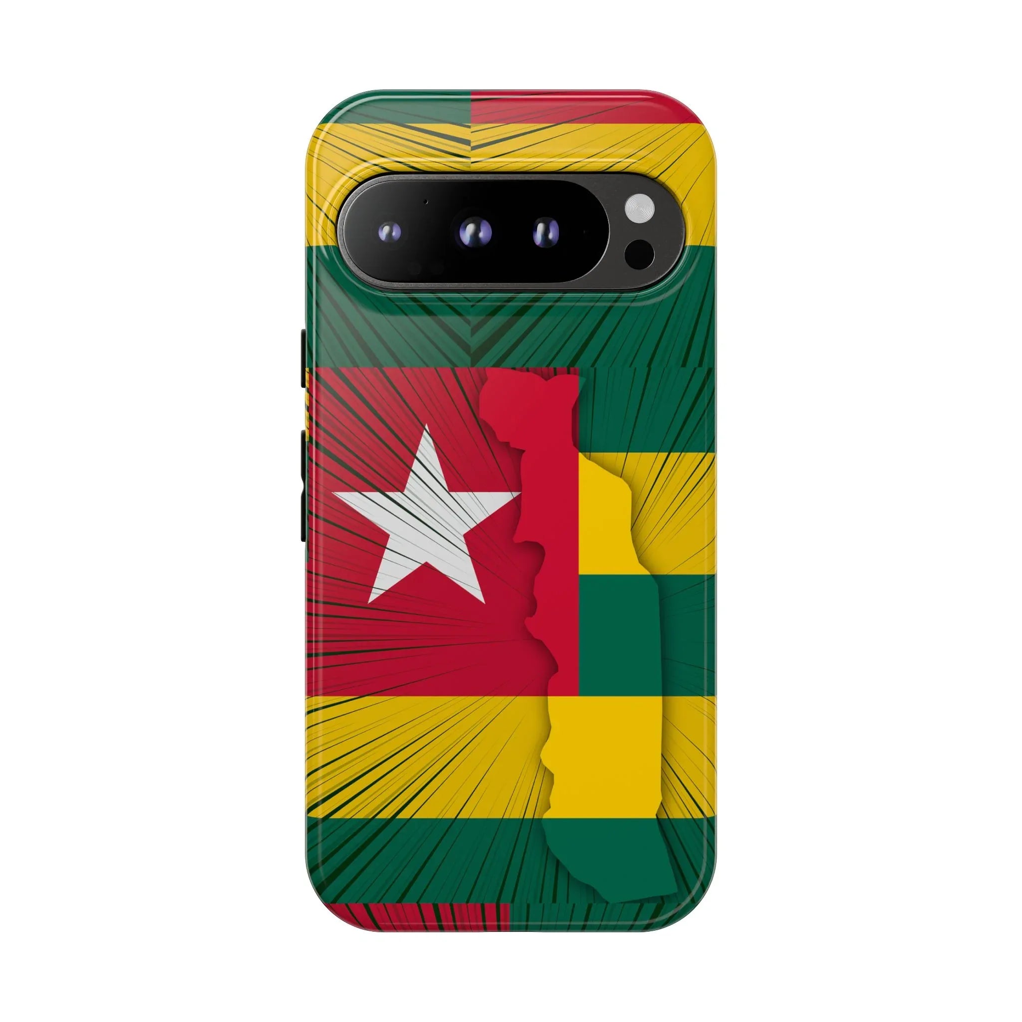 Togo Flag Tough Phone Case – Protective Stripe Design - DiwaKi