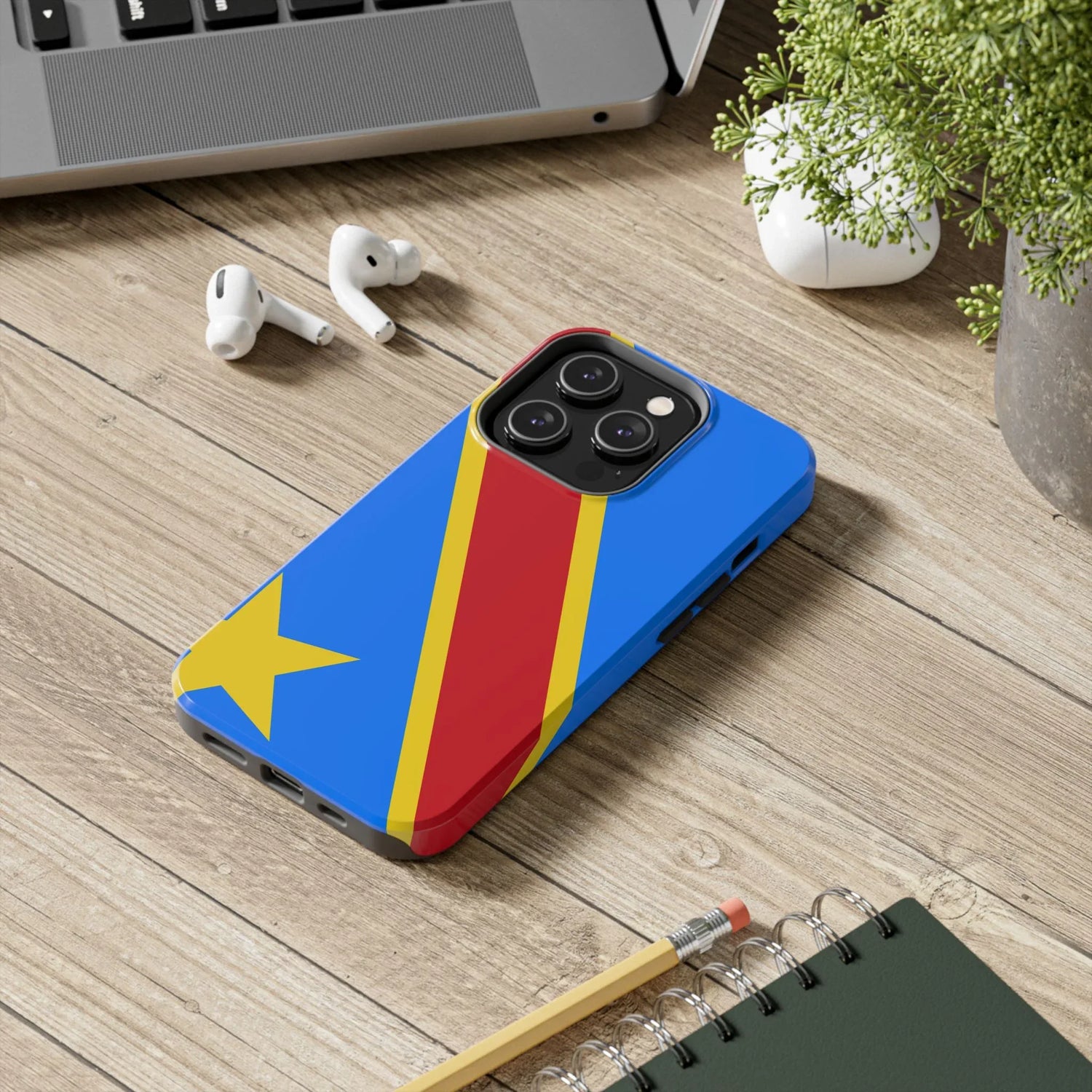 Democratic Republic of Congo Flag Tough Phone Case — Durable Protective Cover - DiwaKi