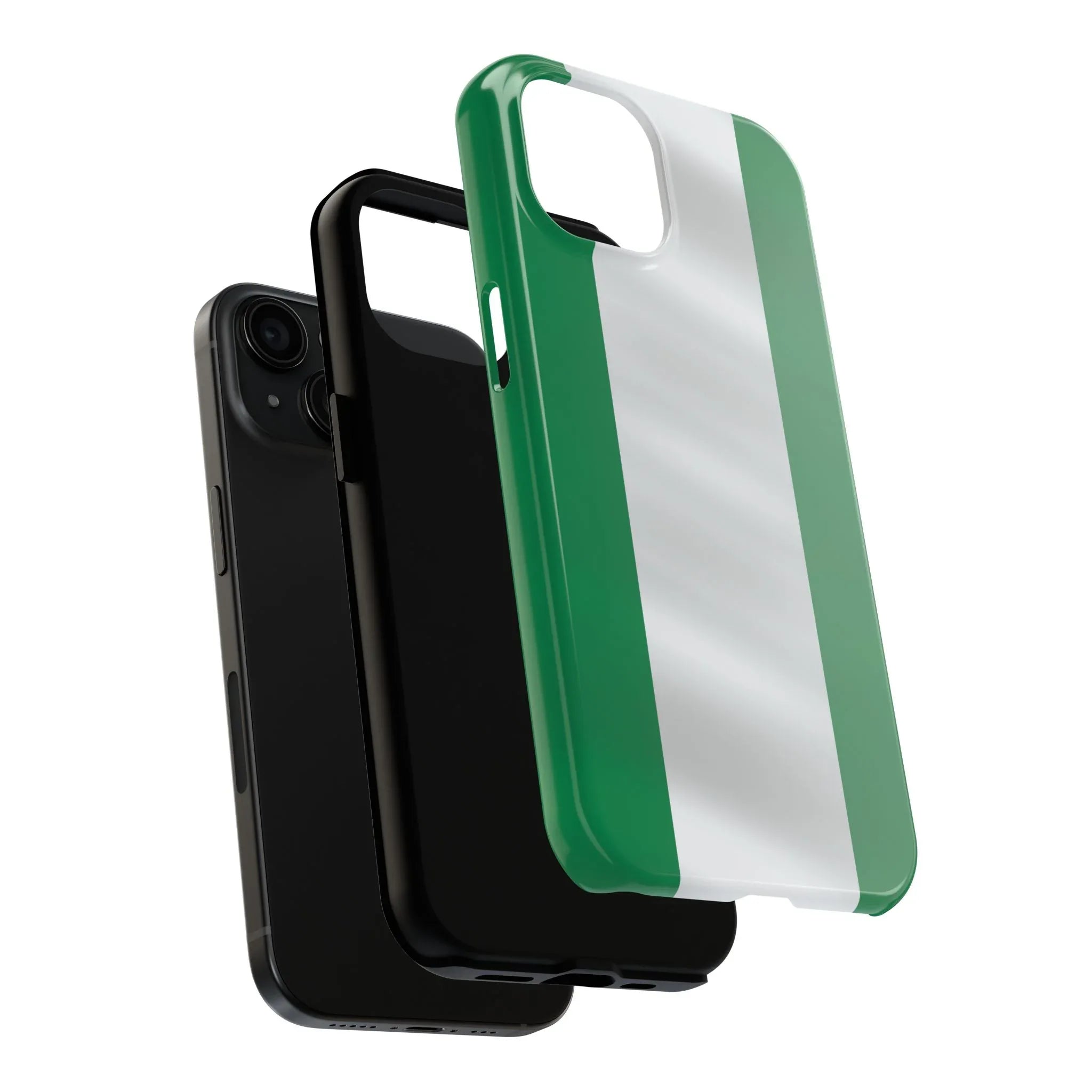 Tough Phone Case — Nigerian flag Rugged Protective Cover - DiwaKi