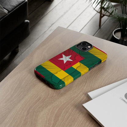 Togo Flag Tough Phone Case – Protective Stripe Design - DiwaKi