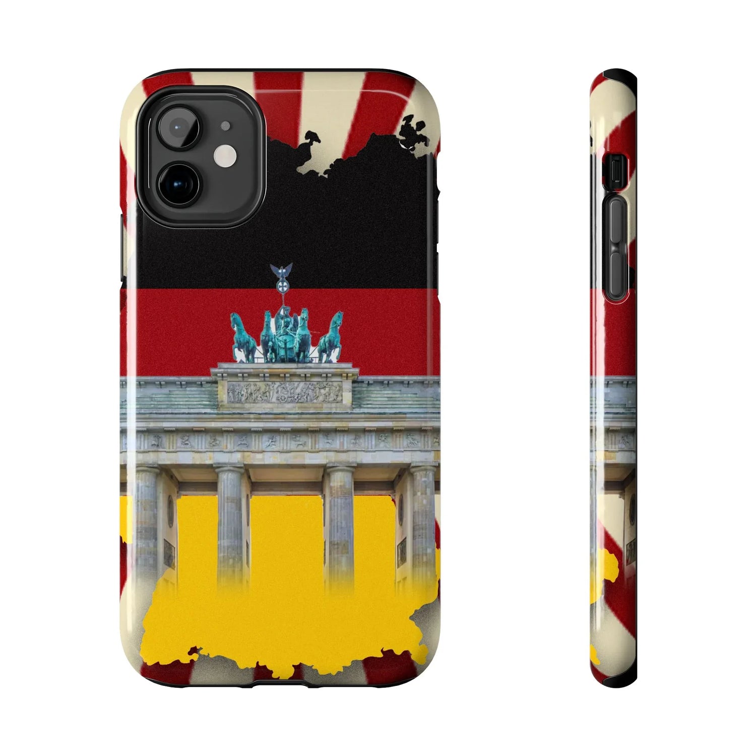German Flag Brandenburger Gate Tough Phone Case – Berlin Landmark Protective Cover - DiwaKi