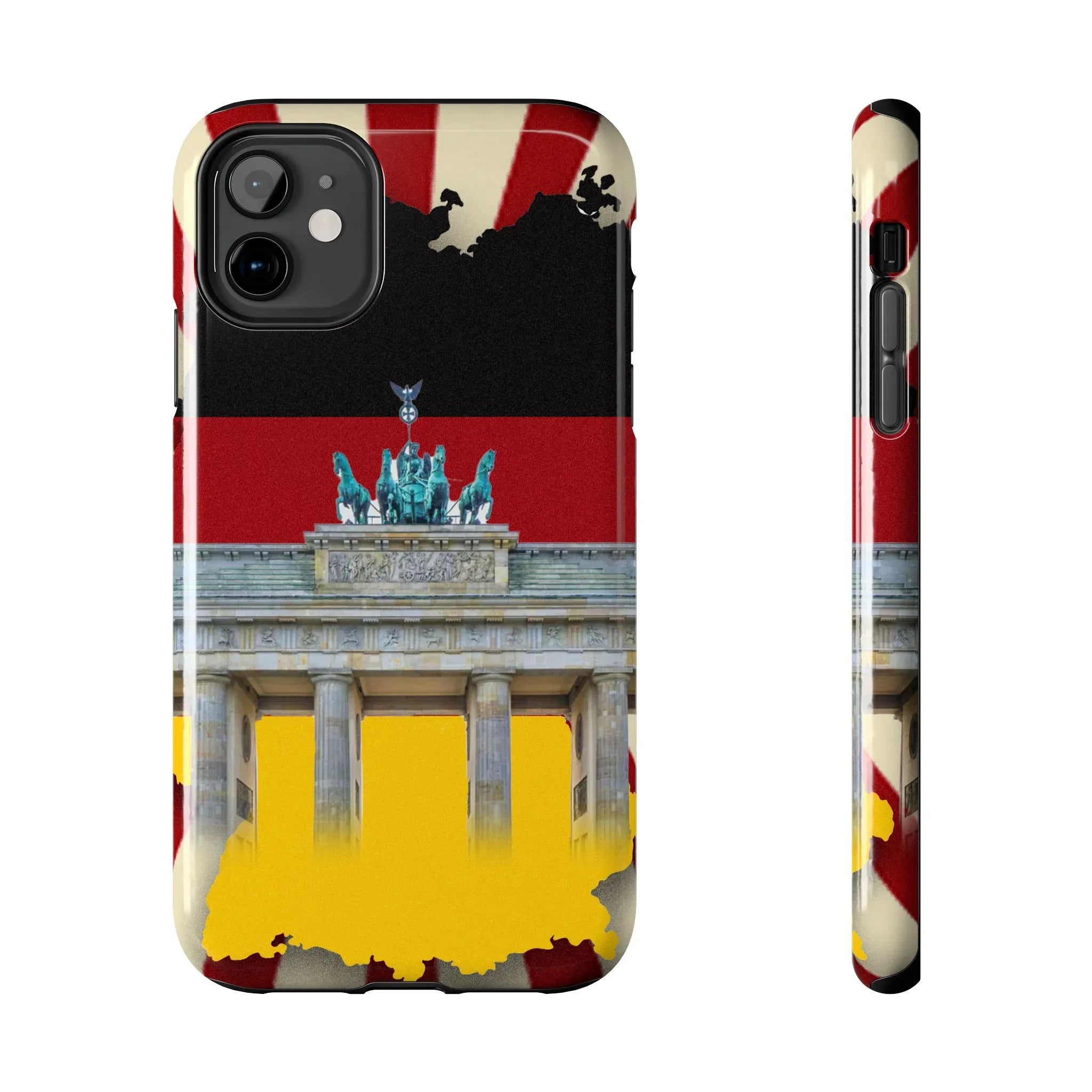 German Flag Brandenburger Gate Tough Phone Case – Berlin Landmark Protective Cover - DiwaKi