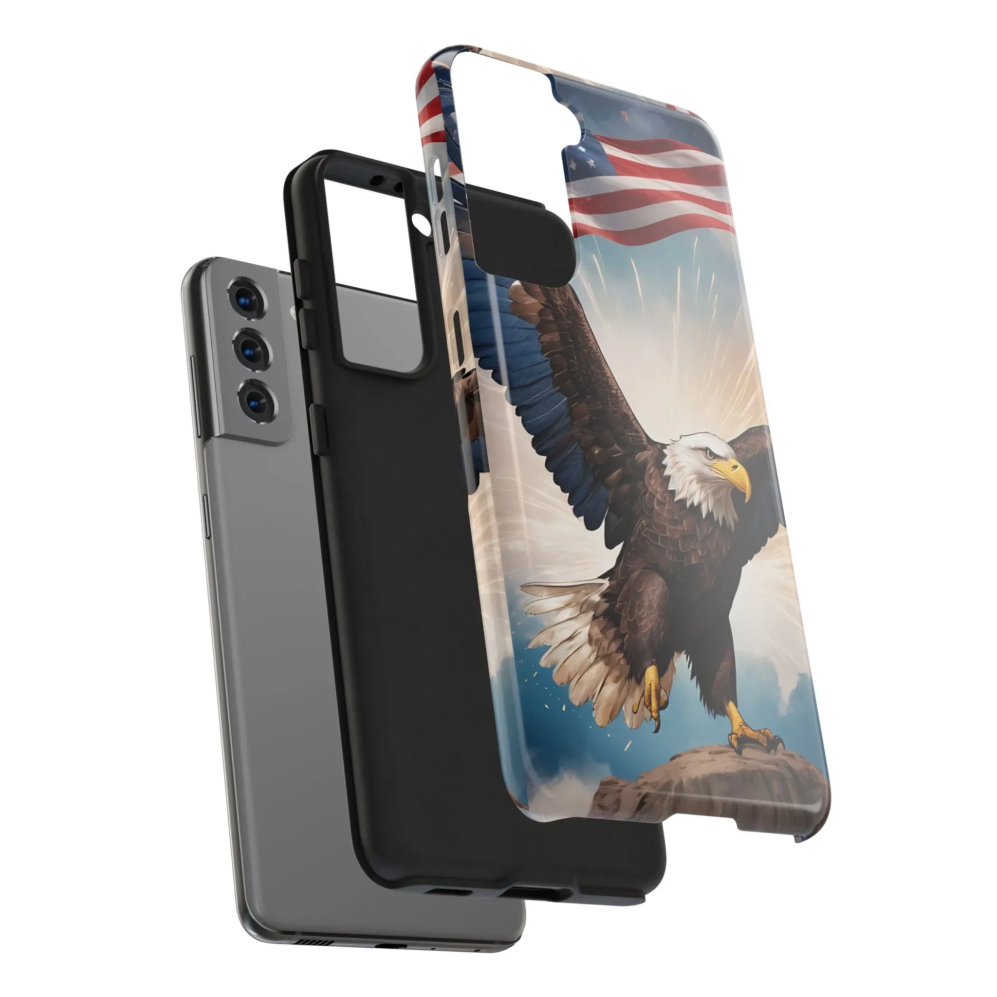 Majestic Eagle Flag Phone Case - DiwaKi
