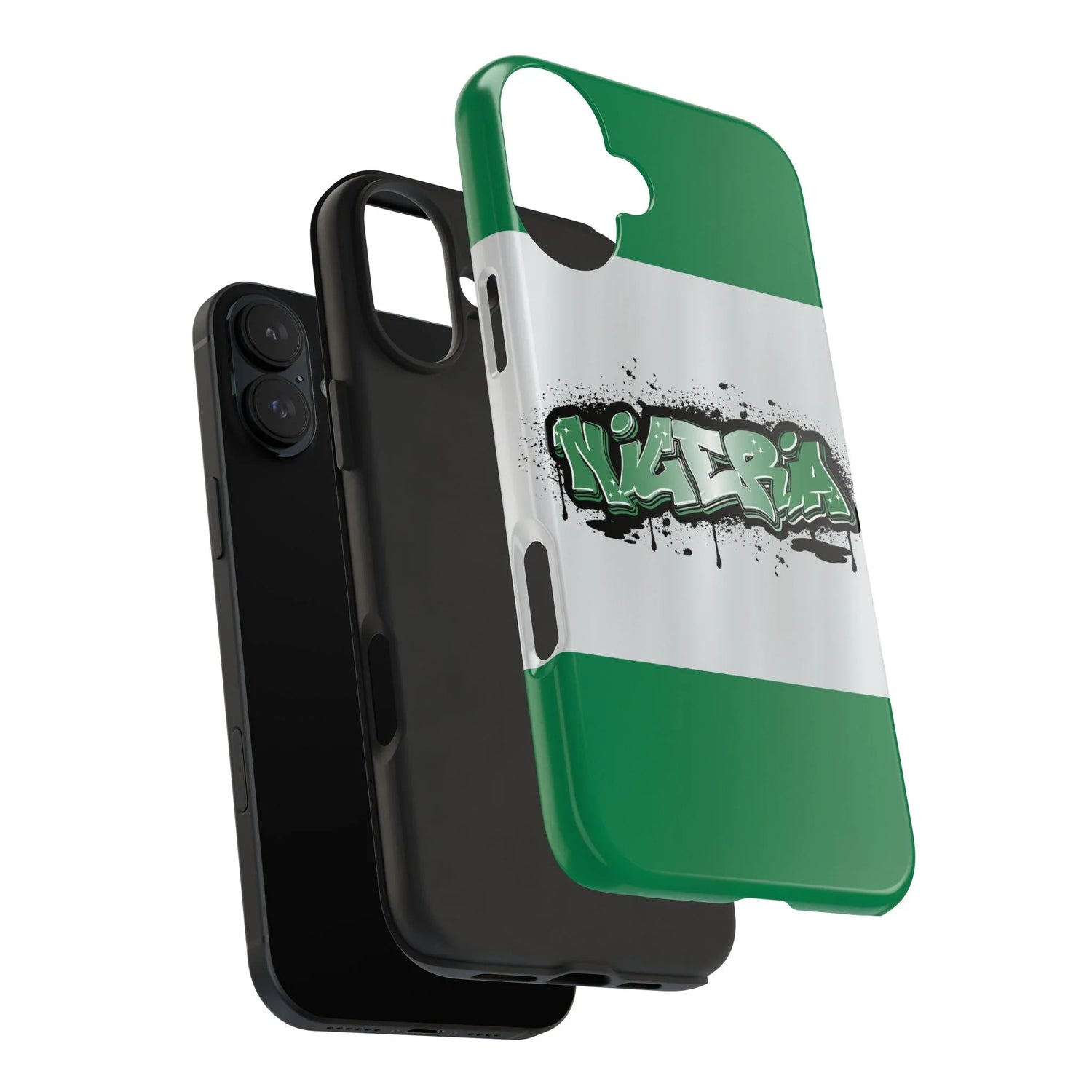Tough Phone Case — Nigeria Flag Graffiti Design - DiwaKi