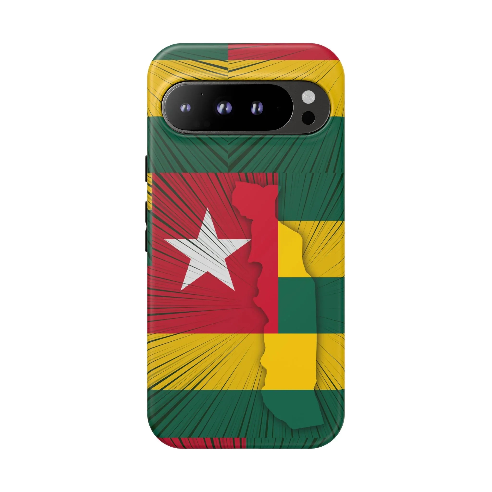 Togo Flag Tough Phone Case – Protective Stripe Design - DiwaKi