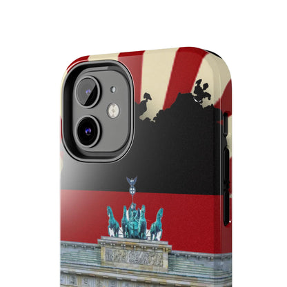 German Flag Brandenburger Gate Tough Phone Case – Berlin Landmark Protective Cover - DiwaKi