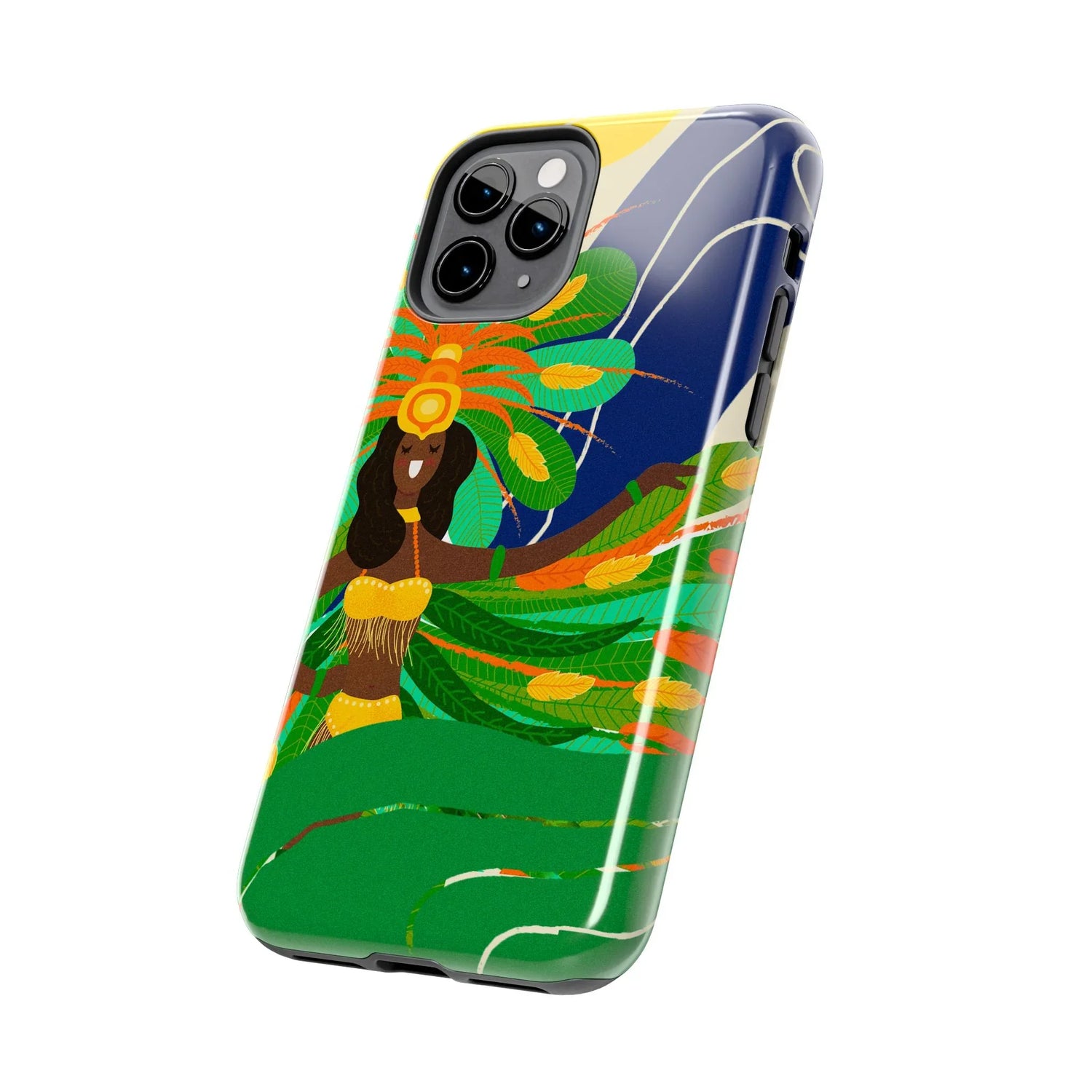 Brazil carnival Tough Phone Case — Statue of Liberty &amp; American Flag Design - DiwaKi