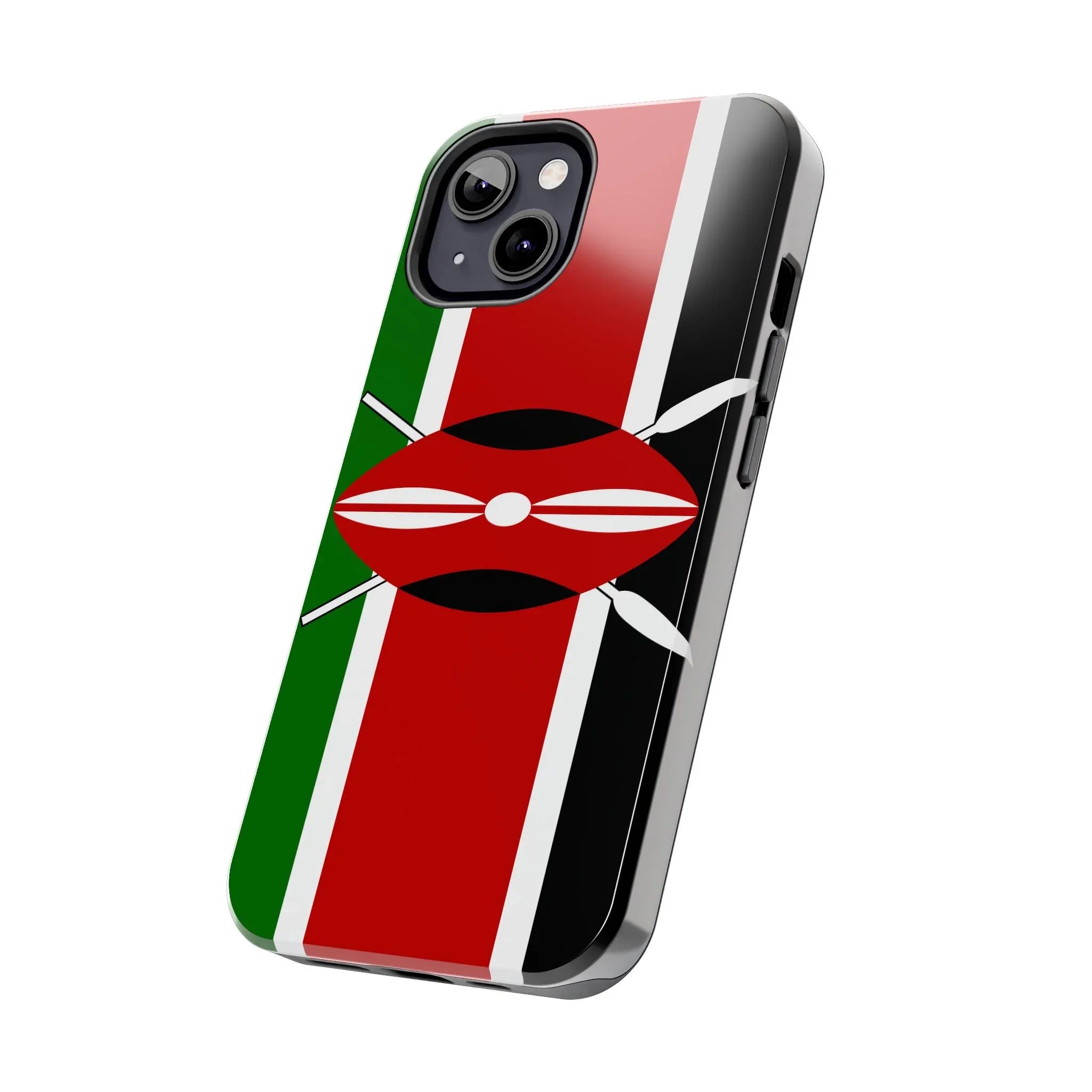 Kenya Flag Tough Phone Case — Protective Tribal Shield Design - DiwaKi