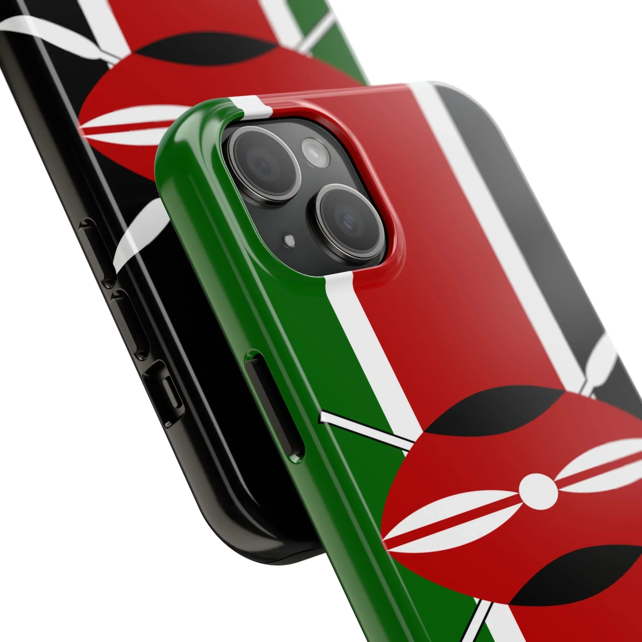 Kenya Flag Tough Phone Case — Protective Tribal Shield Design - DiwaKi