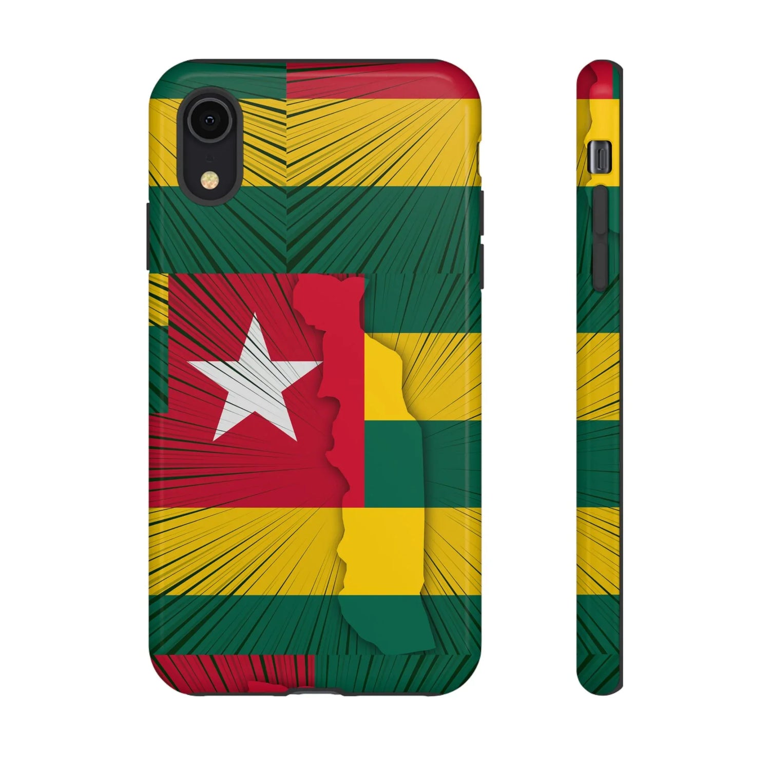 Togo Flag Tough Phone Case – Protective Stripe Design - DiwaKi