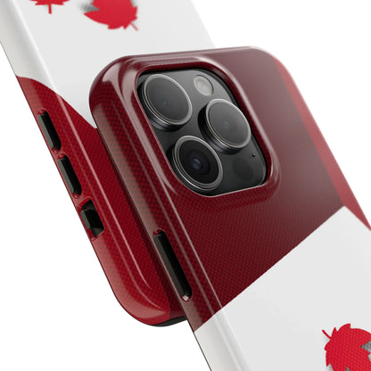 Canada Autumn Maple Tough Phone Case — Red &amp; White Protective Fall Design - DiwaKi