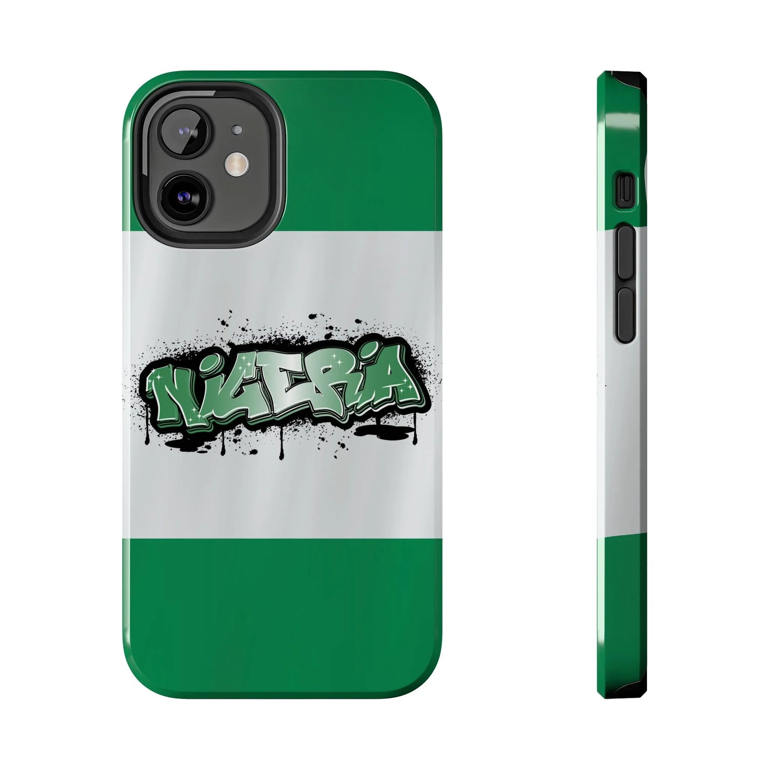 Tough Phone Case — Nigeria Flag Graffiti Design - DiwaKi