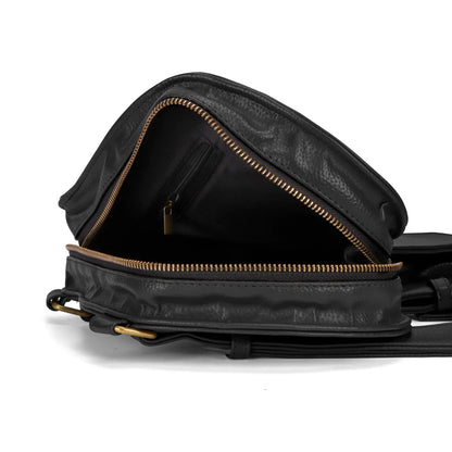 Africa Map Travel Backpack in Black &amp; Brown PU Leather, Perfect for Togo Enthusiasts - DiwaKi