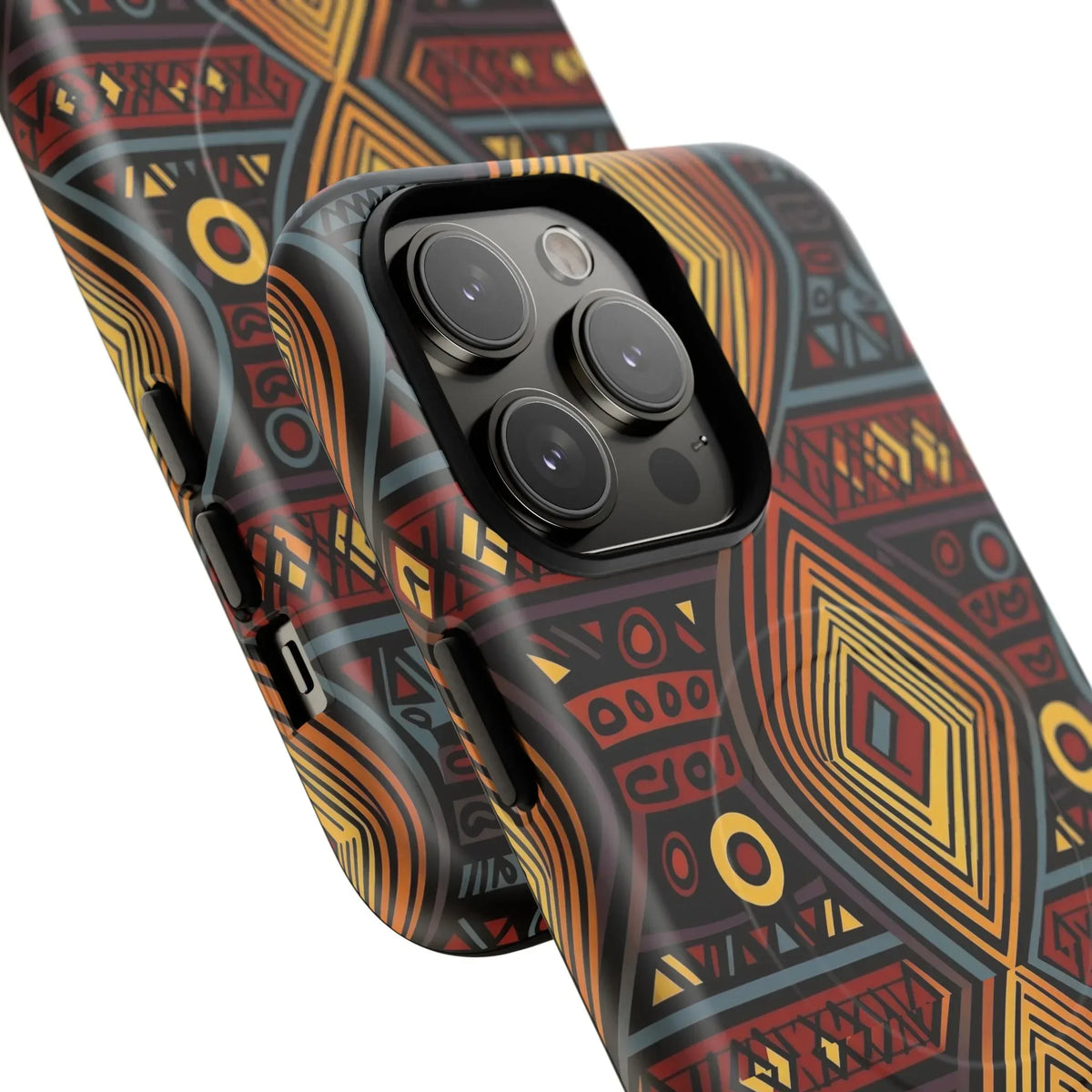 Tribal Geometric Tough Magnetic Phone Case - DiwaKi