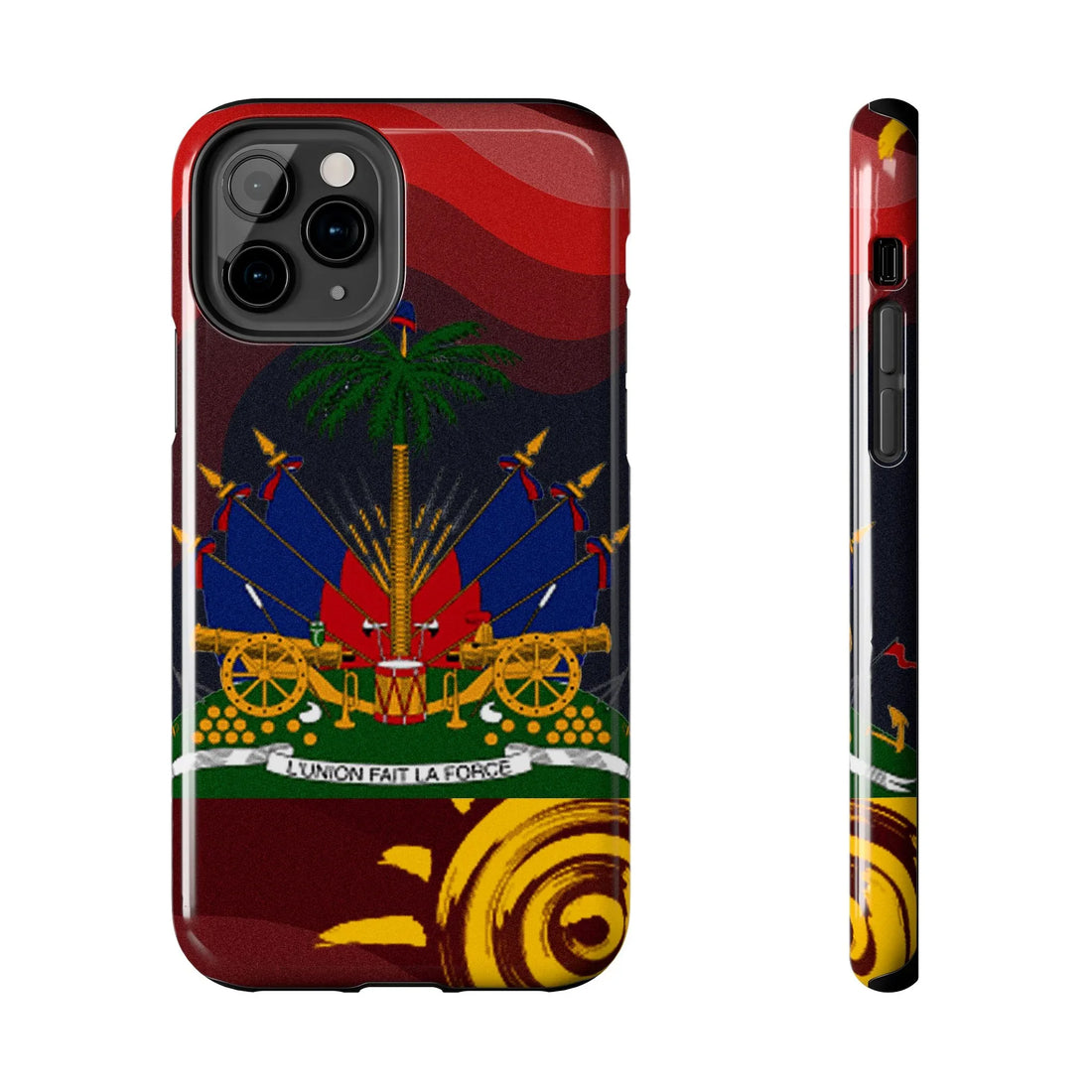 Haiti Coat of Arms Tough Phone Case — Patriotic Haitian Flag Protective Cover - DiwaKi