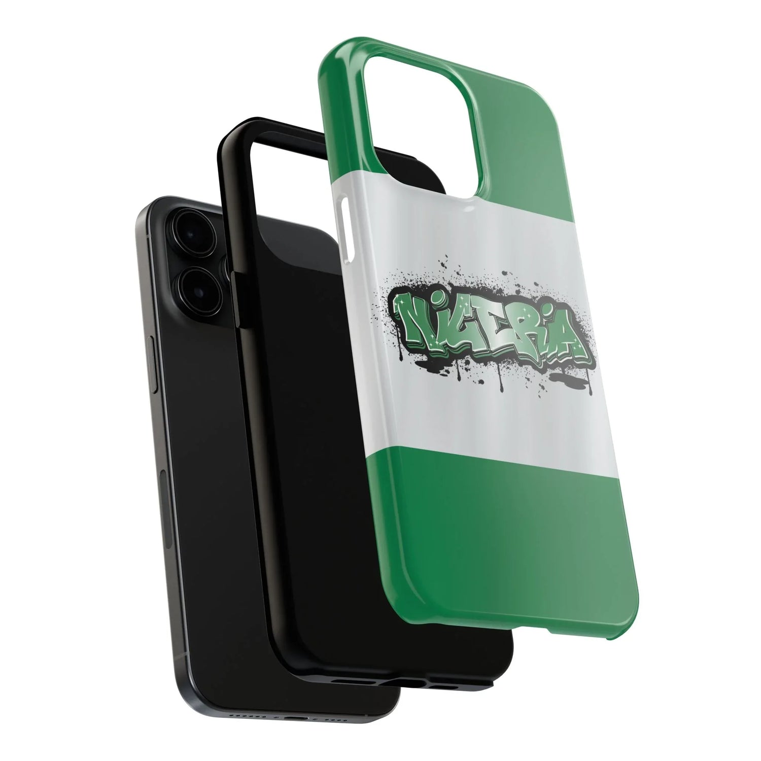 Tough Phone Case — Nigeria Flag Graffiti Design - DiwaKi