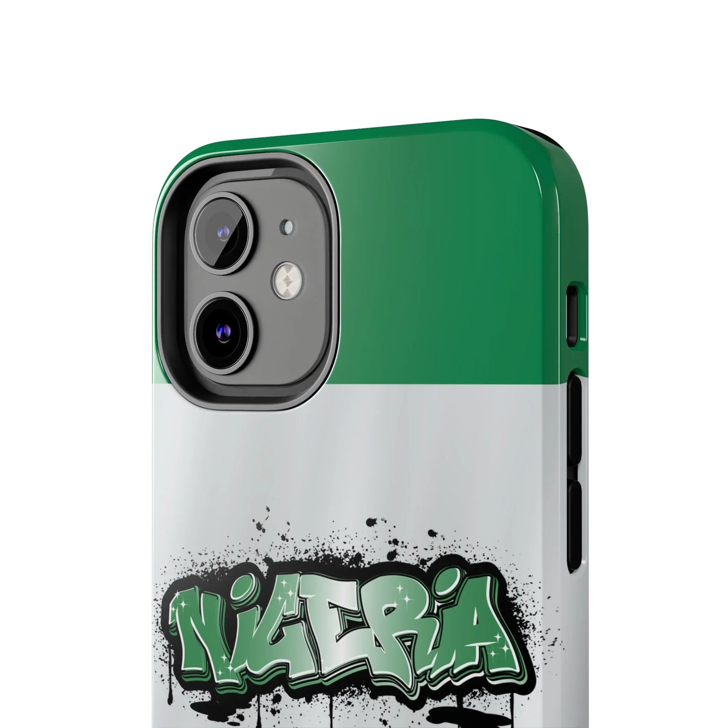 Tough Phone Case — Nigeria Flag Graffiti Design - DiwaKi