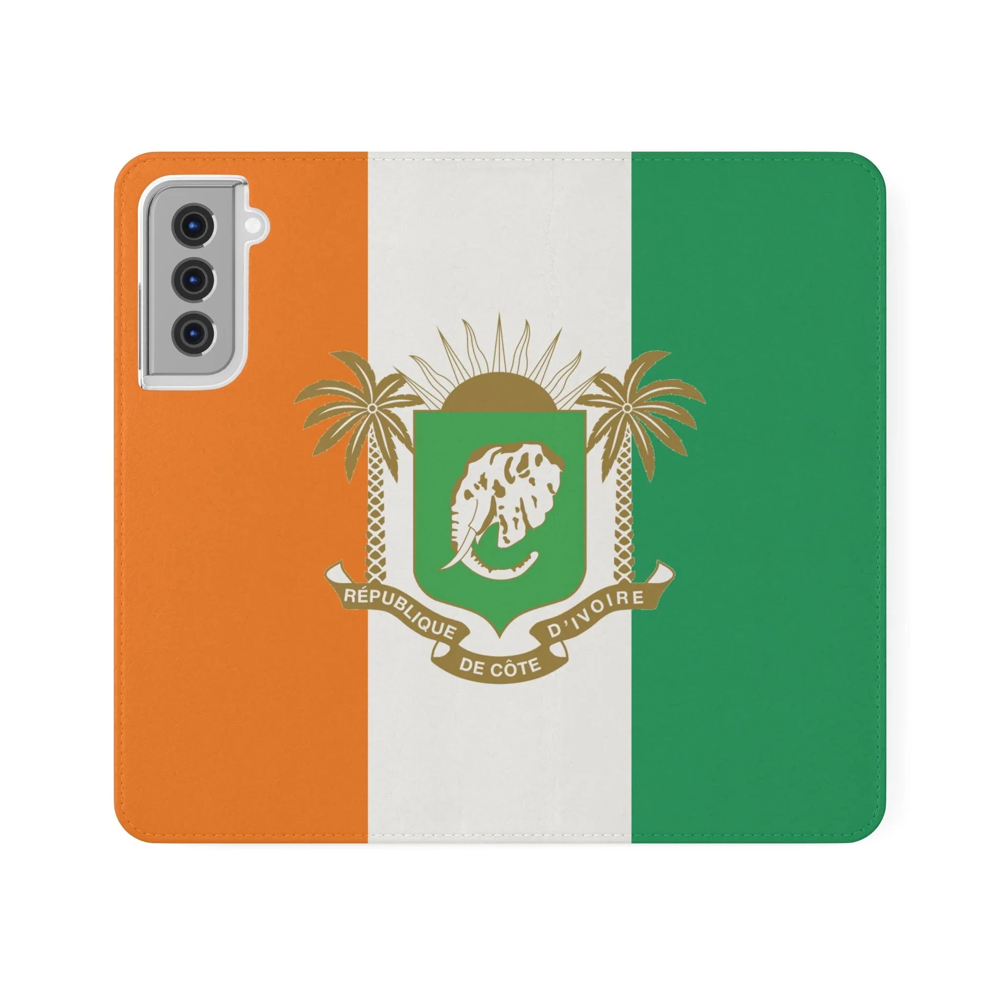 Ivory Coast Flag Flip Phone Case — Côte d&