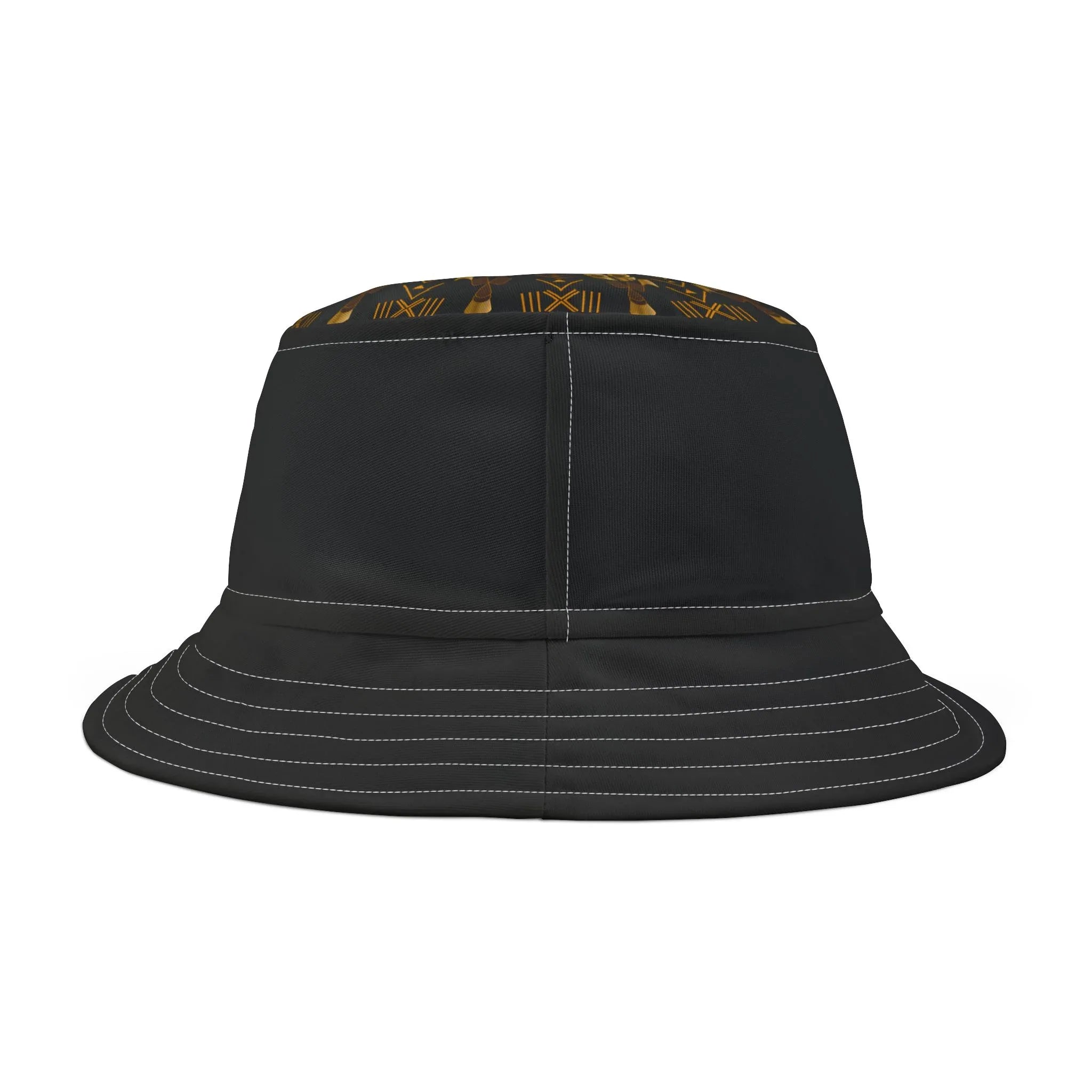 Cool Black Bucket Hat with Subtle Texture - DiwaKi