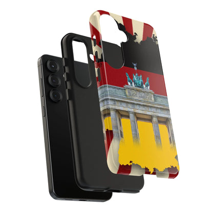German Flag Brandenburger Gate Tough Phone Case – Berlin Landmark Protective Cover - DiwaKi