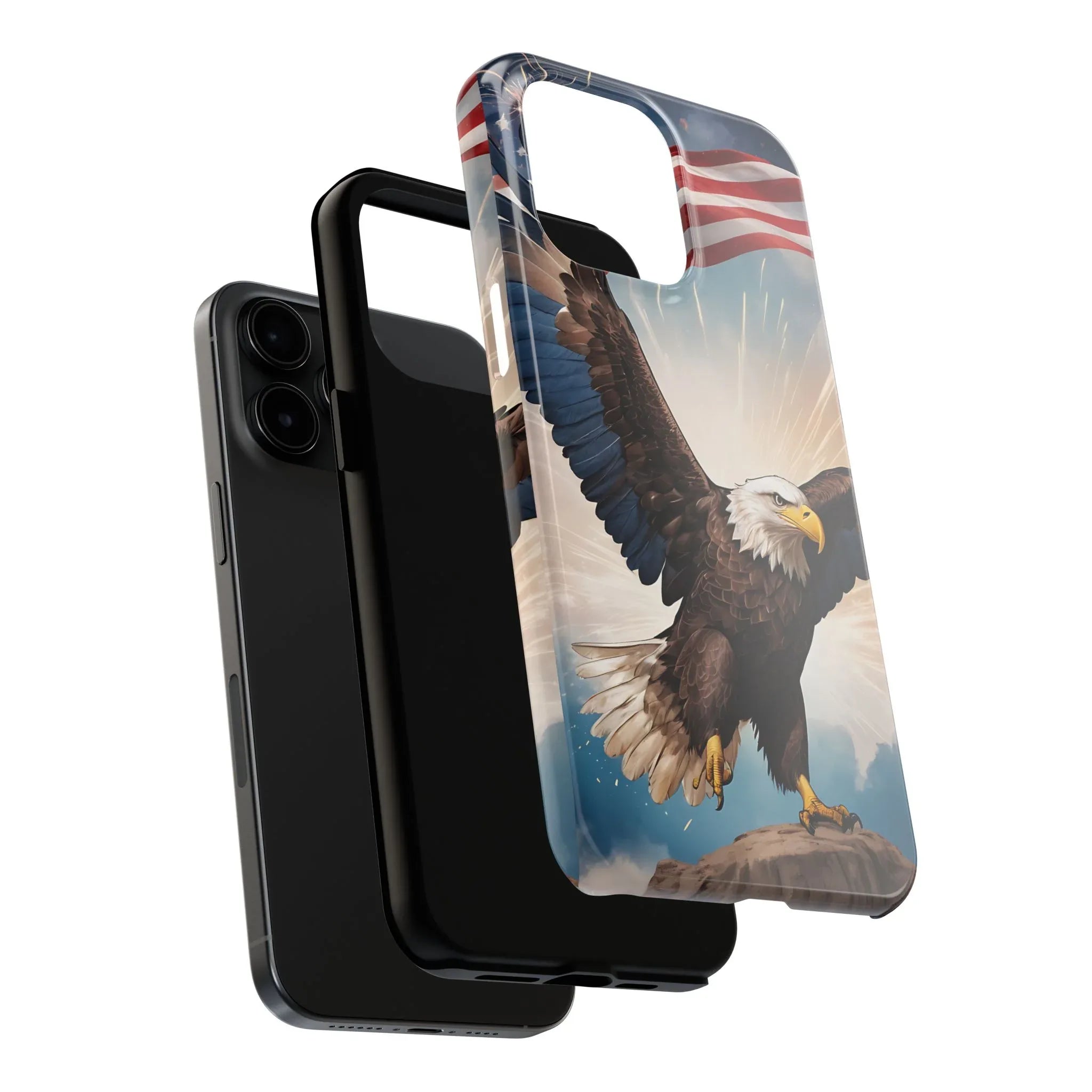 Majestic Eagle Flag Phone Case - DiwaKi