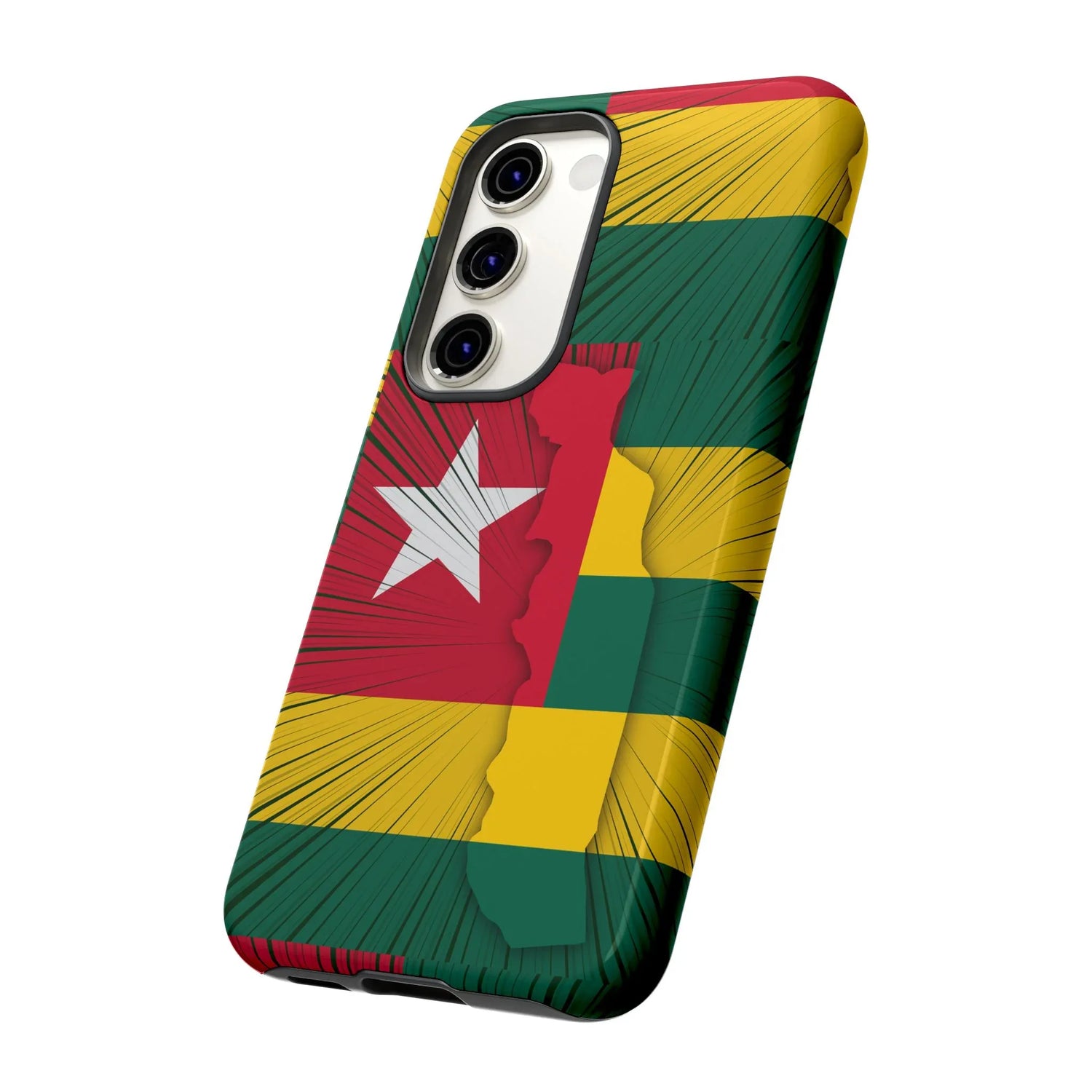 Togo Flag Tough Phone Case – Protective Stripe Design - DiwaKi