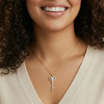 Secret Heart Key Necklace