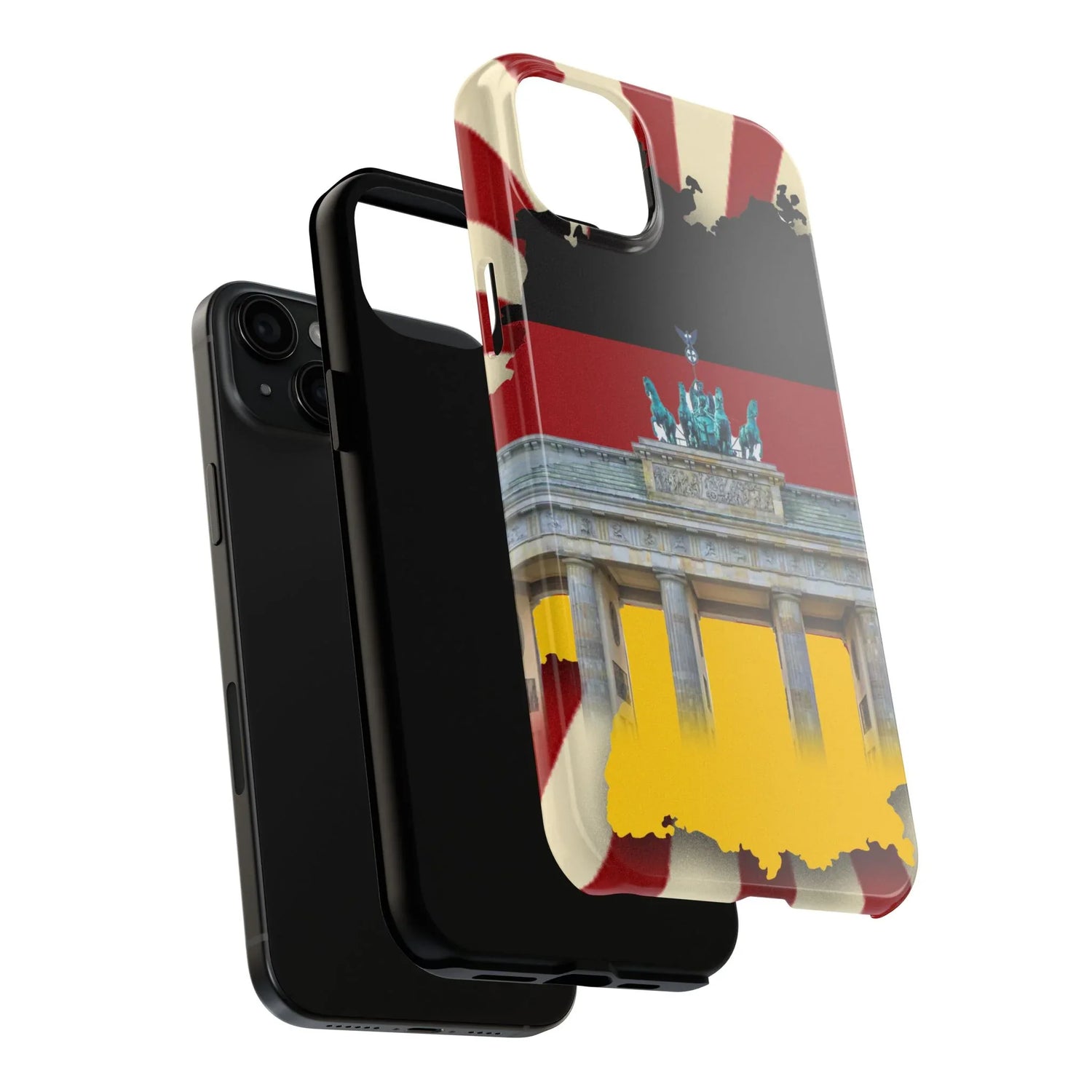 German Flag Brandenburger Gate Tough Phone Case – Berlin Landmark Protective Cover - DiwaKi