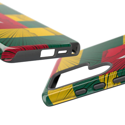 Togo Flag Tough Phone Case – Protective Stripe Design - DiwaKi