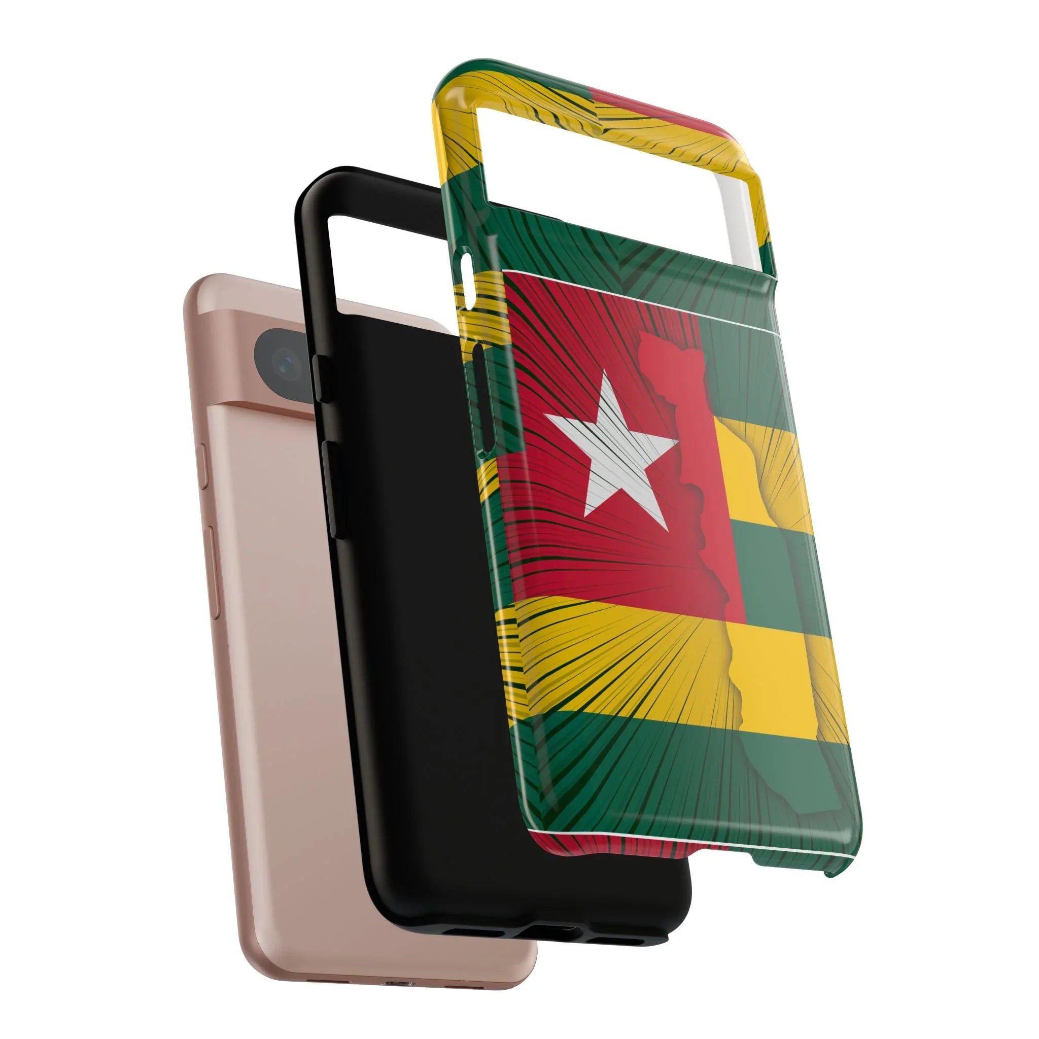 Togo Flag Tough Phone Case – Protective Stripe Design - DiwaKi