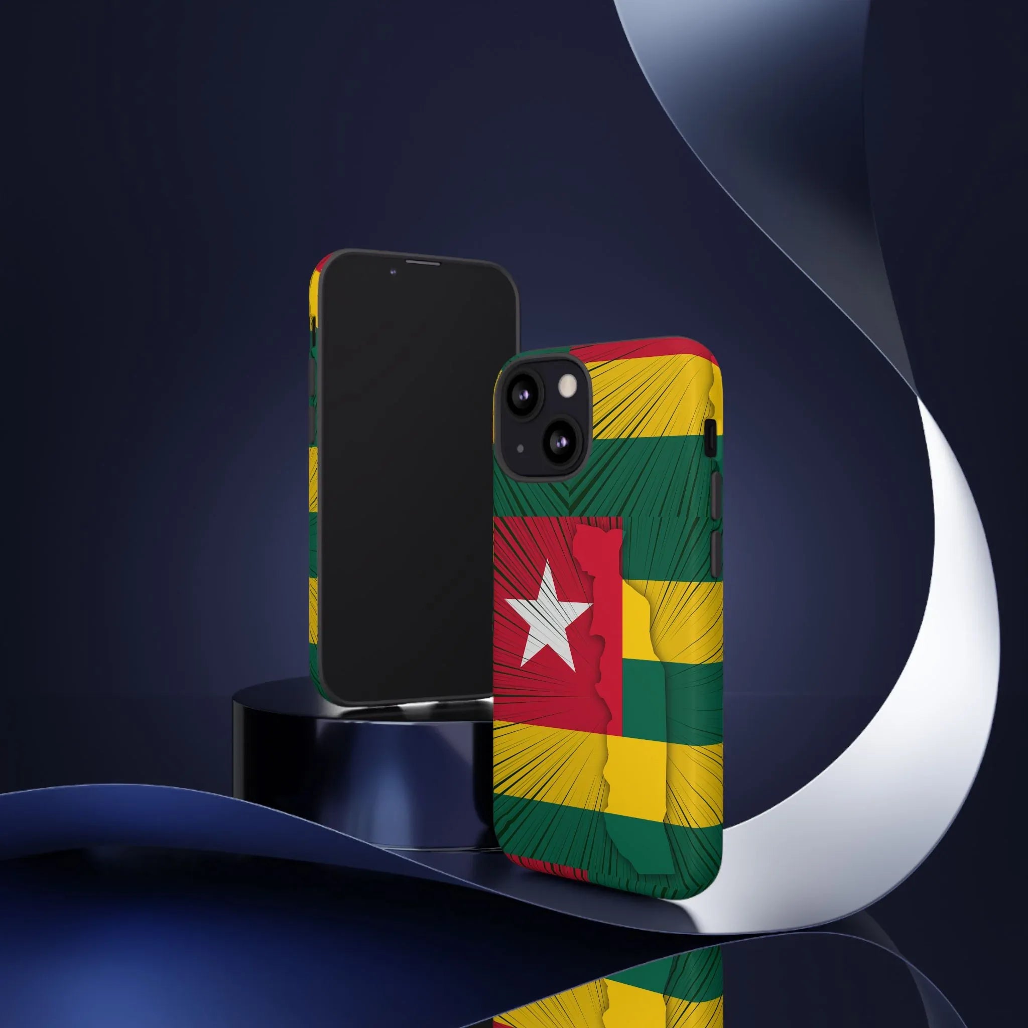 Togo Flag Tough Phone Case – Protective Stripe Design - DiwaKi