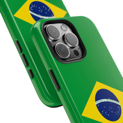 Brazil Flag Tough Phone Case — Protective Patriotic Phone Cover - DiwaKi