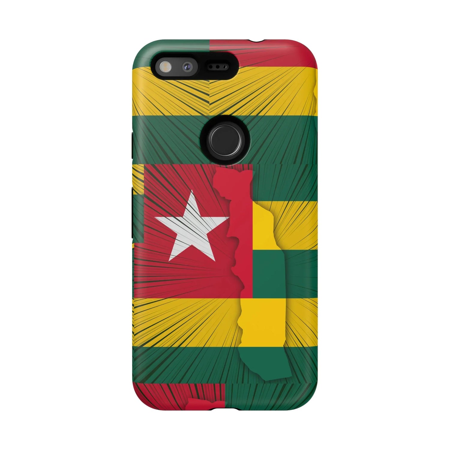 Togo Flag Tough Phone Case – Protective Stripe Design - DiwaKi