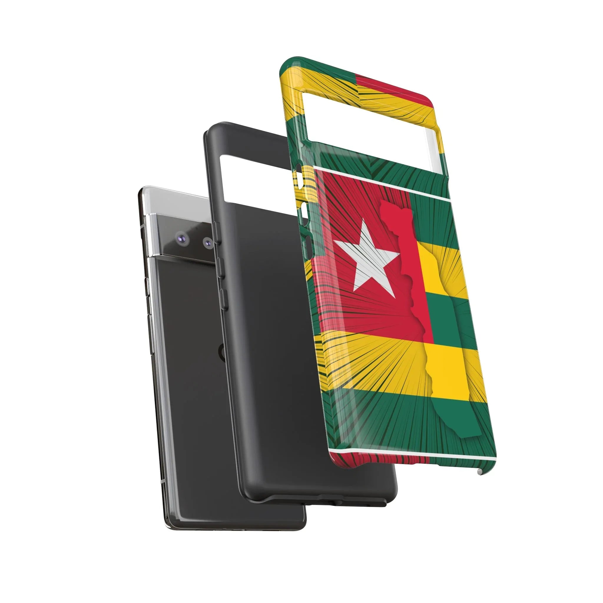 Togo Flag Tough Phone Case – Protective Stripe Design - DiwaKi