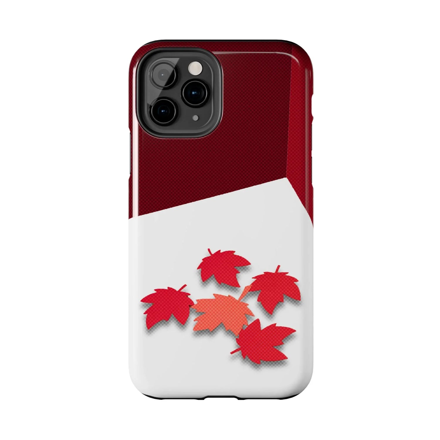 Canada Autumn Maple Tough Phone Case — Red &amp; White Protective Fall Design - DiwaKi