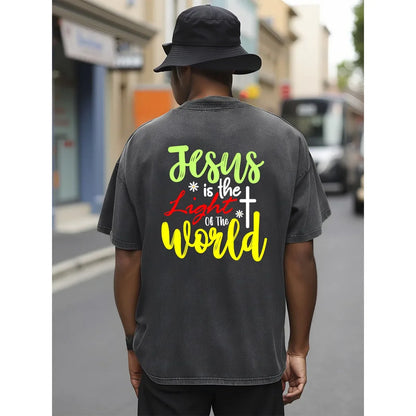 Unisex Heavyweight T-shirt Jesus is the light - DiwaKi