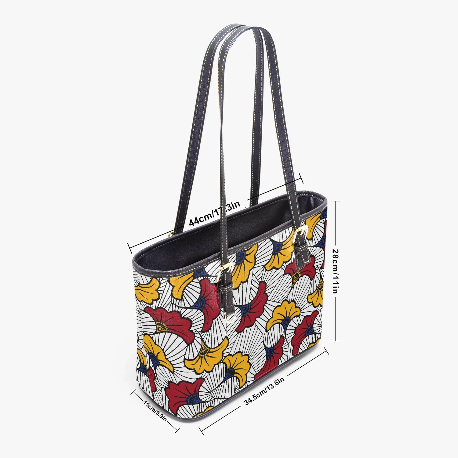 586. Large Leather Tote Bag for Women - DiwaKi