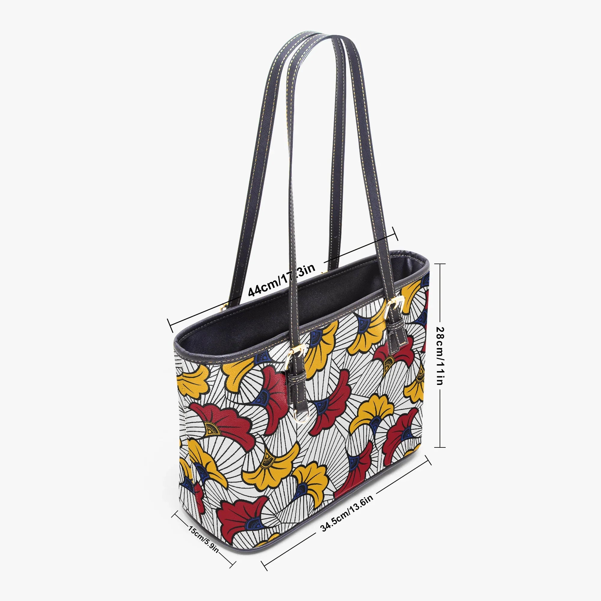 586. Large Leather Tote Bag for Women - DiwaKi